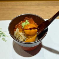 名駅 鮨 天野 - ウニとイクラの小丼