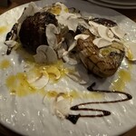 ODETTER - フォアグラのソテーにマッシュルームが。フォアグラ大きくて美味しかった