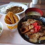 resutohausuasahiyamayukinomushokudou - ぶた丼、カレー、チキンスティック