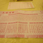 花園酒家 - オーダーシート