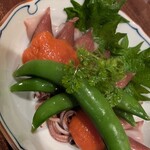 なにわフレンチびぎん - ホタルイカのトマトソース