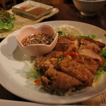 南国屋 - 地鶏の香り揚げ特製ソース　750円