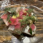 トラットリア ダ コヴィーノ - 北海道産　ニシンのマリネと焼き茄子