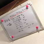 大八 - 日替わりのお品書き