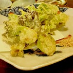 富岡一丁目の夕陽 - 20250501タラの芽とこしあぶらの天ぷら980円