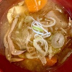 いかの墨 - カニの入ったあら汁