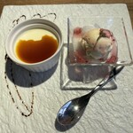 Bistro oceanrich - 桜とイチゴのアイス、パンナコッタ