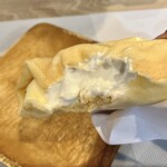 鎌倉クレープ petit ruban - 《ランチセットのスティッククレープ》キウイの断面アップ…