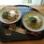 ハッピーカフェ - 料理写真:めかぶとろろ蕎麦＆梅おろし蕎麦