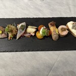 トラットリア マトゥーロ - スペシャルコース　マトゥーロ特製一口前菜の盛り合わせ