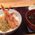 志ん橋 ひでや - 天丼定食 800円