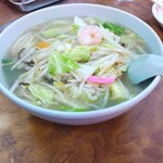 長崎チャンポン丸富 - 長崎ちゃんぽん950円✨海老やあさり、イカゲソ入りの野菜たっぷり♡チャンポンバージョンのタンメンです(>ω<。)