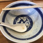 自家製中華そば としおか - スープも完飮。