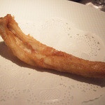 レストラン コバヤシ - おまかせコース(9000円・外税)の東京湾産穴子のベニエ(洋風てんぷら)