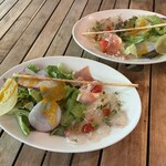 Cafe Restaurant AUREOLE - 前菜と減農薬サラダの盛り合わせ