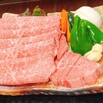 和牛の紀楽 - 焼きしゃぶとヘレステーキ①