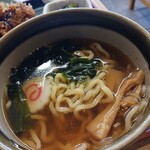 新興軒 - 定食は味噌汁かミニラーメンか選べます♬