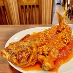 湖南人家 - 20250417鯉の丸揚げ甘酢あんかけ（特別料理）11,000円