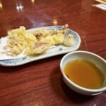 熊野川 - 笹烏賊後造りの天ぷら