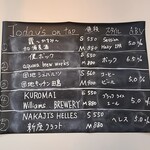 Entrance to Beer NOVICE - クラフトビールメニュー