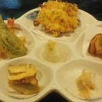 寿司　天狗 - 「天ぷら定食」の絢爛豪華の天ぷら盛り合わせ