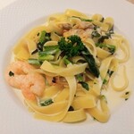 フォーシーズンズカフェ - 海老とアサリのクラムチャウダー風パスタ