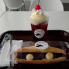 まちカフェ - あんバターサンド＆カシスクリームソーダ。
