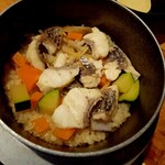 新川にしや - タモリと新生姜の釜飯