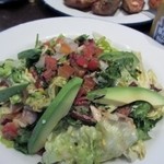 HARD ROCK CAFE - 料理はシザーサラダからスタートです、さすがにハードロックカフェ４人で食べても充分です。 
            
            