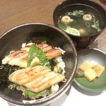 一張羅 - 穴子の二色丼と肝吸い