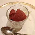 レストラン ラ・カンサトゥール - 口直しのハスカップソルベ