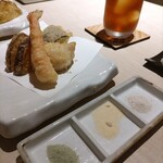 広島 鮨 天ぷら いわい - エビ・芋・魚・ナス