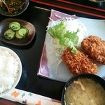 ひの亭 - 2014.08再訪　カニクリームコロッケ定食（756円）