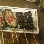 とりきん - ピーマン肉詰め・梅じそつくね