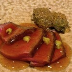 NK - 山形牛のお肉と粒マスタードのジュレ（野菜が下にあるよ）