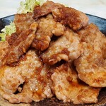 お食事 まるやま - リブロースしょうが焼き(近景)