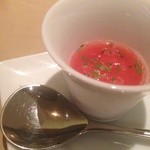 ペッシェ・ロッソ - 口直しのスイカのシャーベット