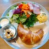 カフェ レオン - セルフサンドセット(クロワッサン・サラダ・副菜2品・ヨーグルト)　1,050円
