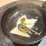 新ばし 星野 - アイナメとタケノコ