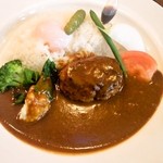 カフェテリアニューヨーク - ランチセット ハンバーグカレー