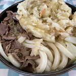 山崎家うどん - 肉天うどんのアップ