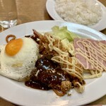マルヤ - 【特Aランチ②1.200円】エビ、ビフカツ、ハム、玉子、ライス（中）