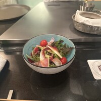 ステーキハウス 桂 - コースのサラダ