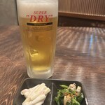 個室居酒屋 花道 - ビールとお通し