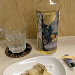 tell me キッチン - 塩豚　　黒糖焼酎　一村　オンザロック