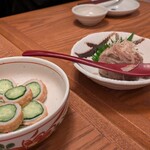 明神丸 - 鰹のなめろう・ちくきゅう(コース)