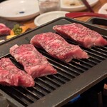 明神丸 - 国産牛サーロインの鉄板焼き(コース)