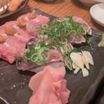 明神丸 - 和牛の握り・塩たたき握り(コース)