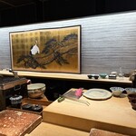 寿司 あつや - 金屏風