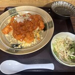 天々飯店 - エビチリ炒飯